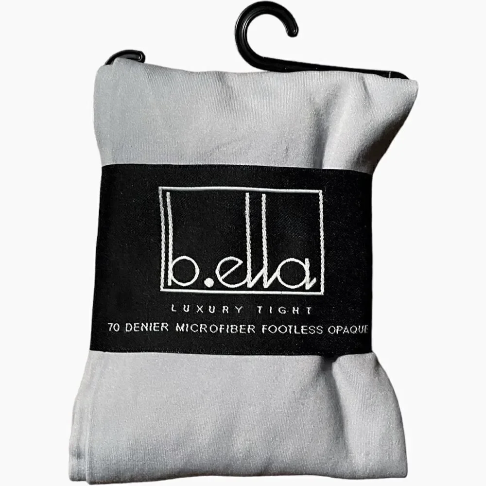 𝅺b.ella Bella Brigida Footless Luxury Tights Small Grey Opaque Microfiber